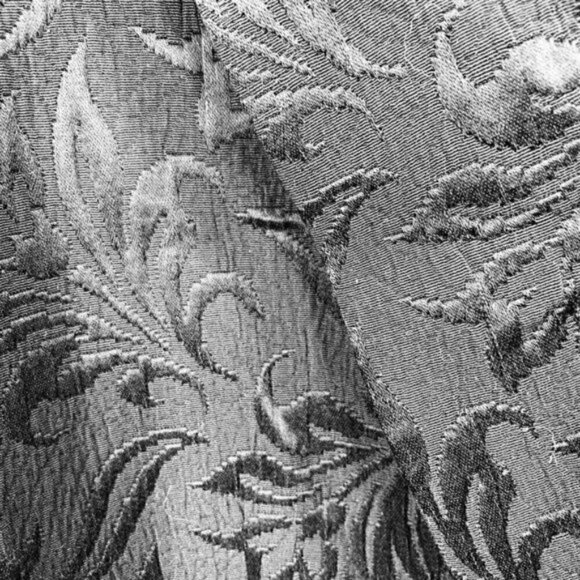 Emanuel Ungaro 1990's Floral Jacquard Evening Blazer - Black Unisex, Size 4/38 - Picture 4 of 8